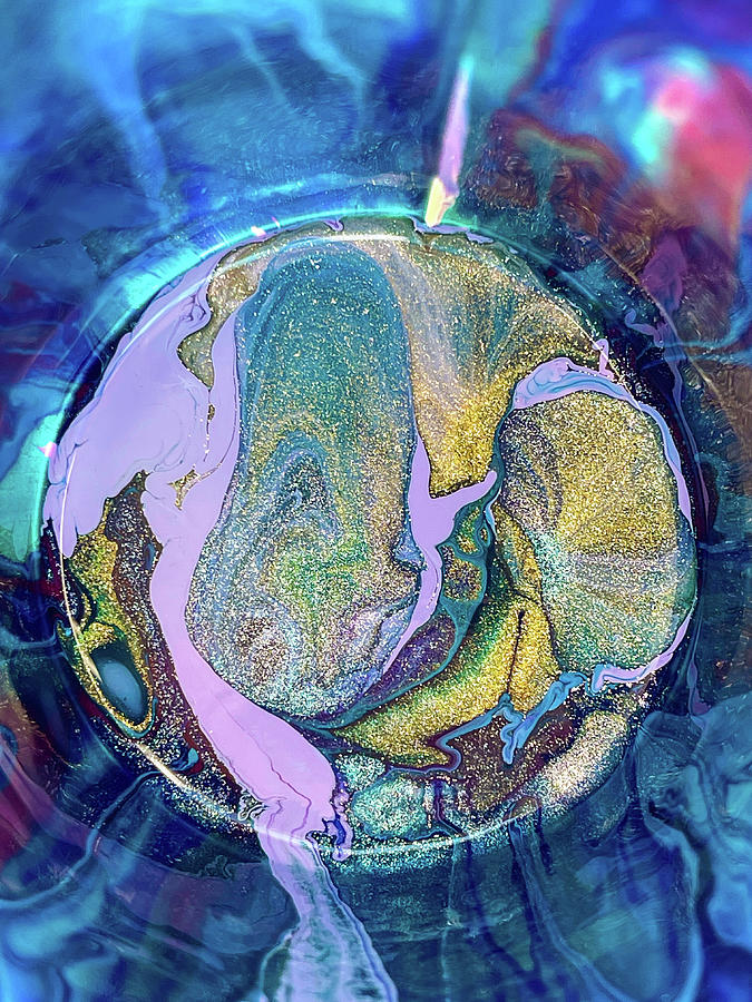 Paint in Plastic Cup Acrylic Pouring Leftover 12 Photograph by Matthias Hauser