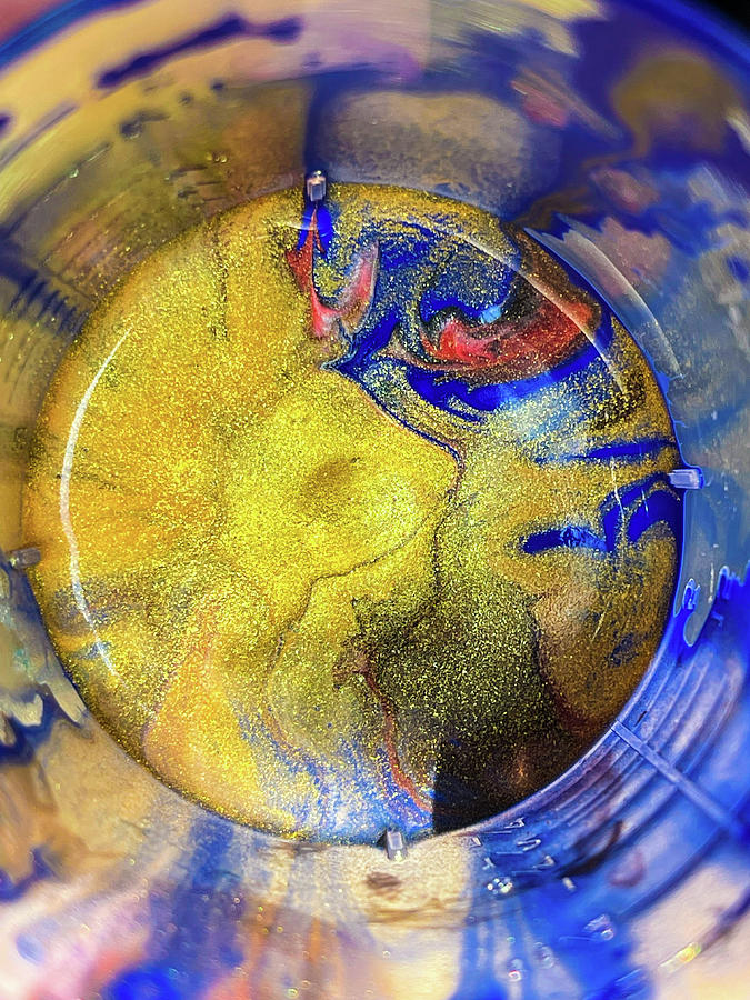 Paint in Plastic Cup Acrylic Pouring Leftover 18 Photograph by Matthias Hauser