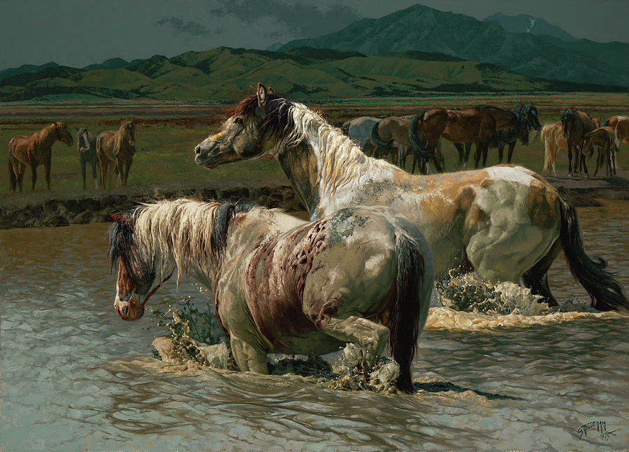 Wildlife Painting - Paint Splashes by Greg Beecham