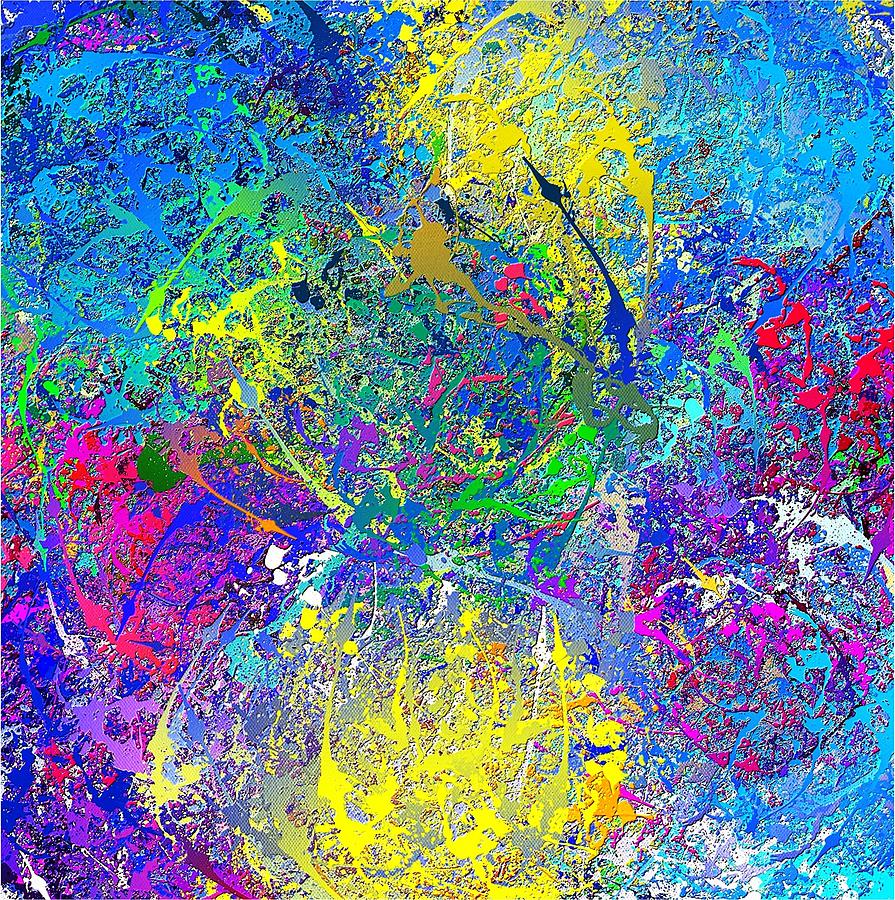 Paint Splatter Abstract Painting 57 Digital Art by Bob Smerecki - Fine ...