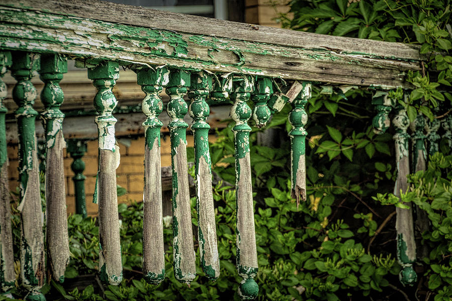 Paint Textures on Abandoned Porch  Photograph by Kristia Adams