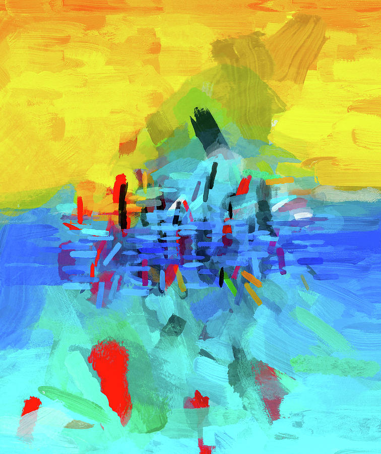 Painted Abstract One Digital Art by Gary Grayson