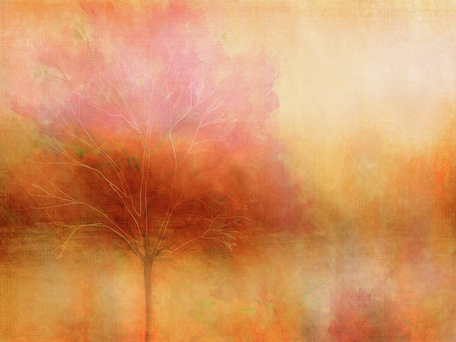 Painted Autumn Tree Beauty Digital Art by Terry Davis