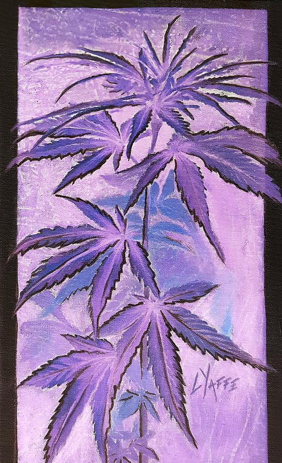 Painted Cannabis Plant in Lavender Digital Art by Loraine Yaffe