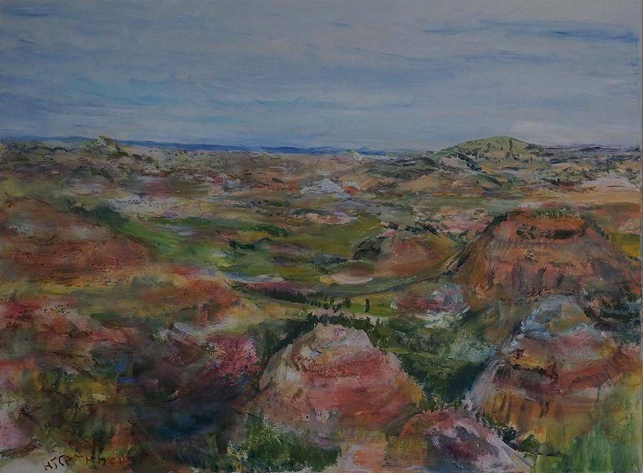 Painted Canyon Painting by Helen Campbell
