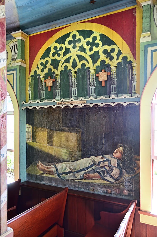 Painted Church Hawaii - Symbols of a Good Death Photograph by David Lawson