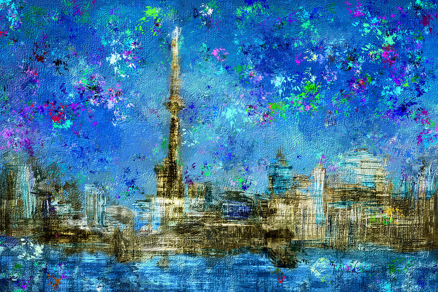 Painted City - Texture Art Mixed Media by Nicky Jameson
