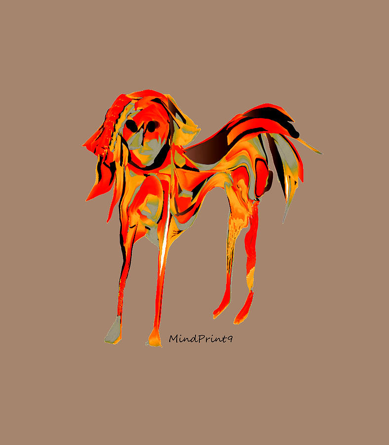 Painted Dog Digital Art by Asok Mukhopadhyay