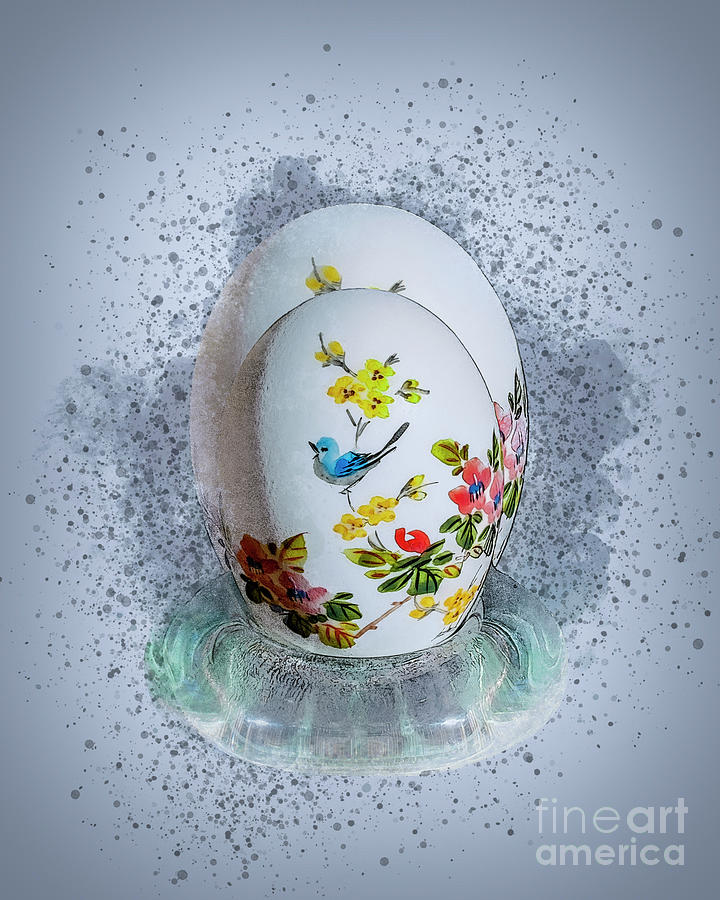 Painted Egg Digital Art by Anthony Ellis
