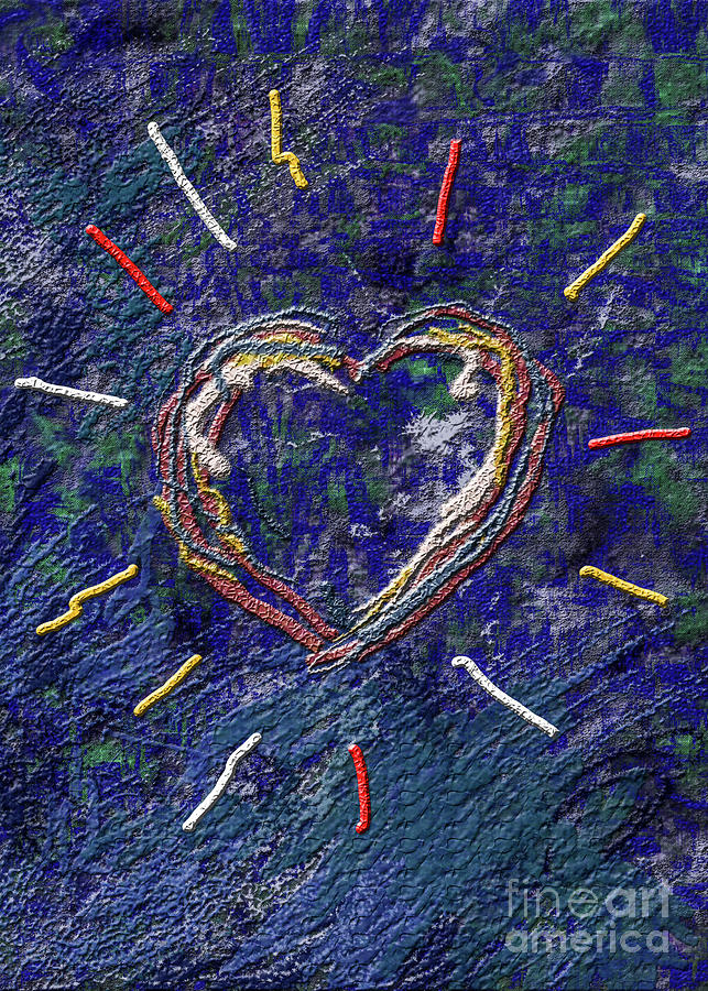 Painted heart Digital Art by Bruce Rolff