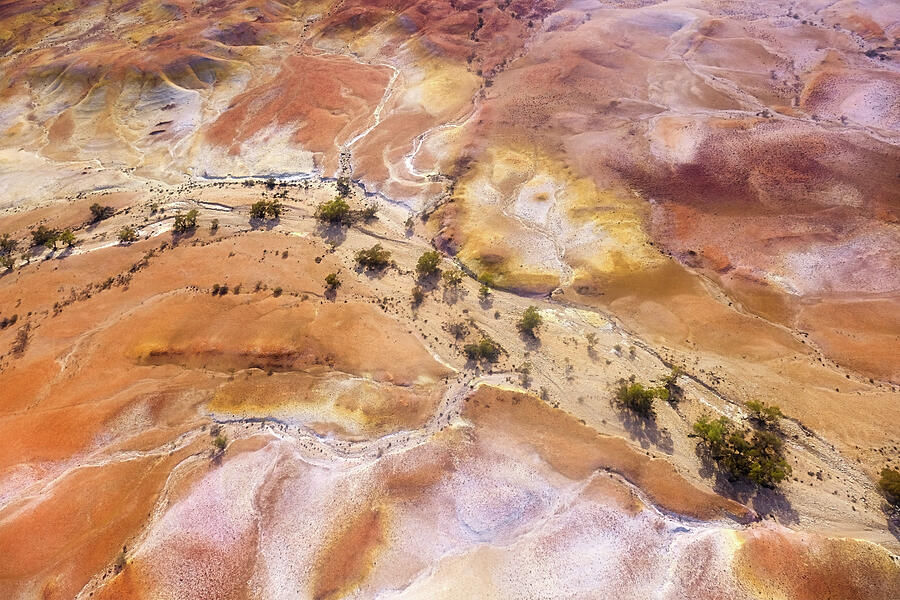 Painted Hills Up Close - Aerial 3 Photograph by Lexa Harpell