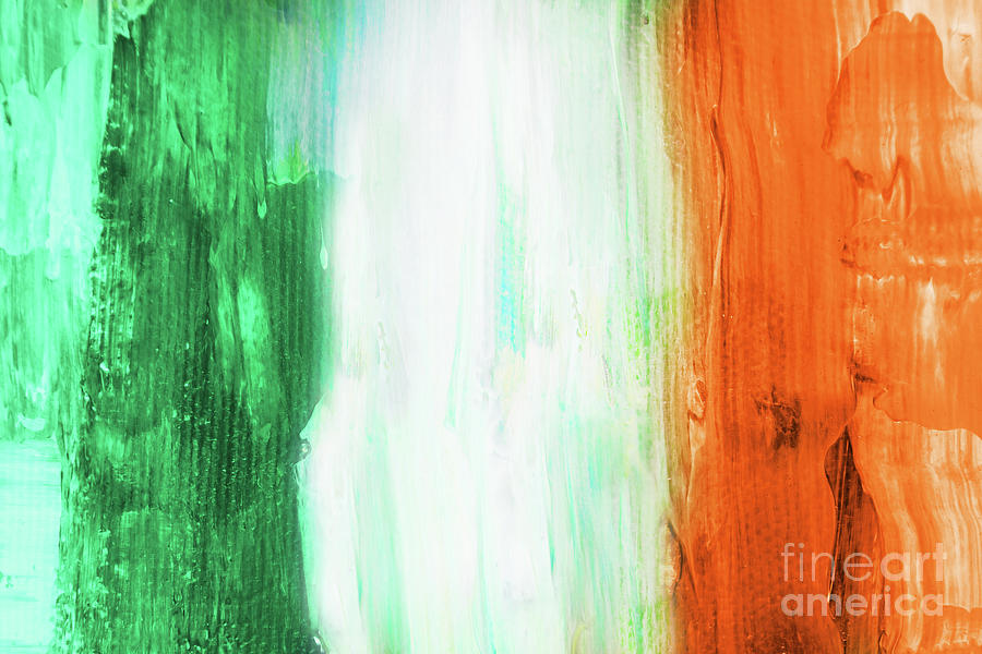 Painted irish flag Painting by Delphimages Flag Creations