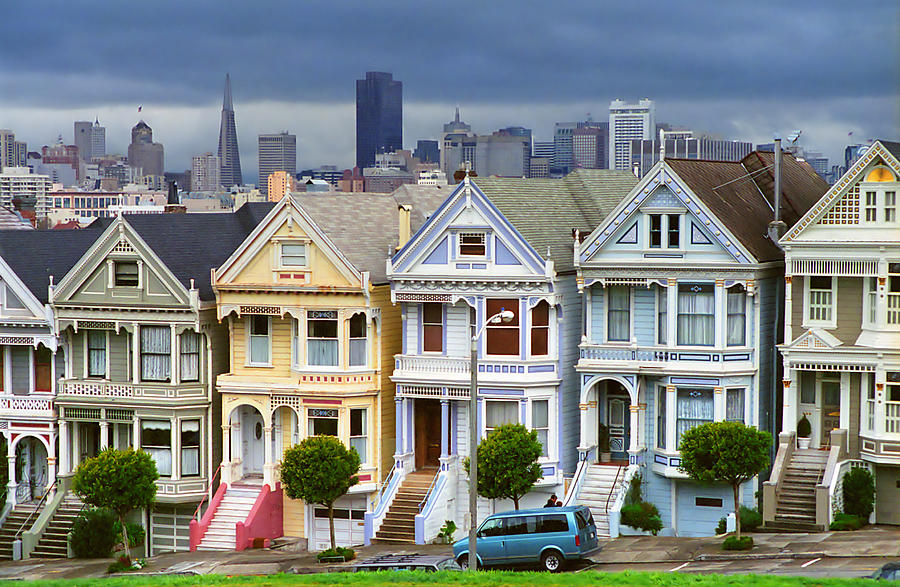 Painted Ladies at Alamo Square, San Francisco Photograph by LimeWave - inspiration to exploration