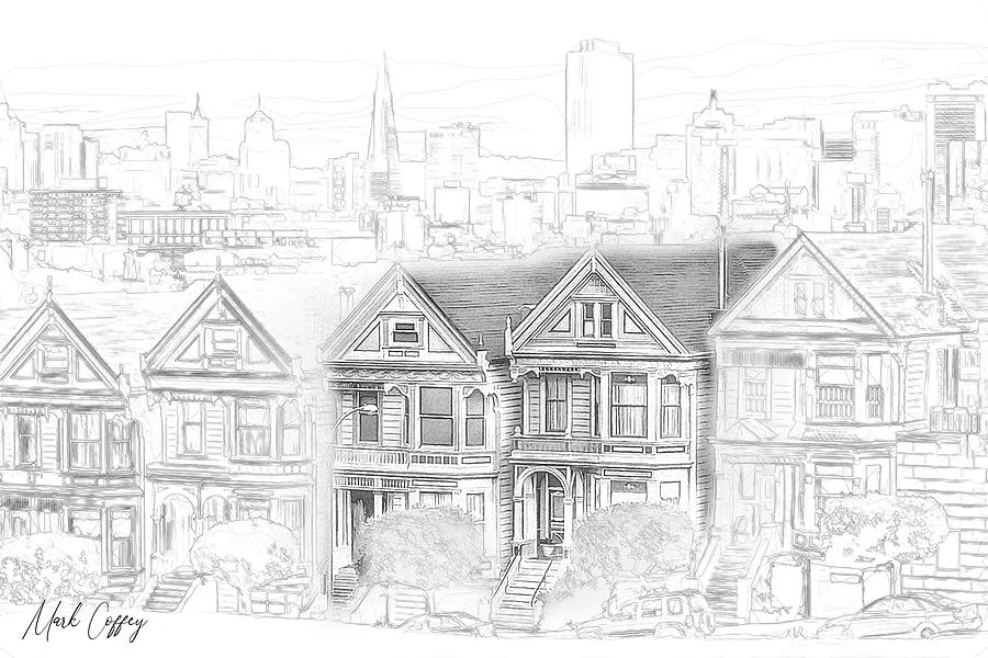 Painted Ladies Drawing by Mark Coffey Pixels