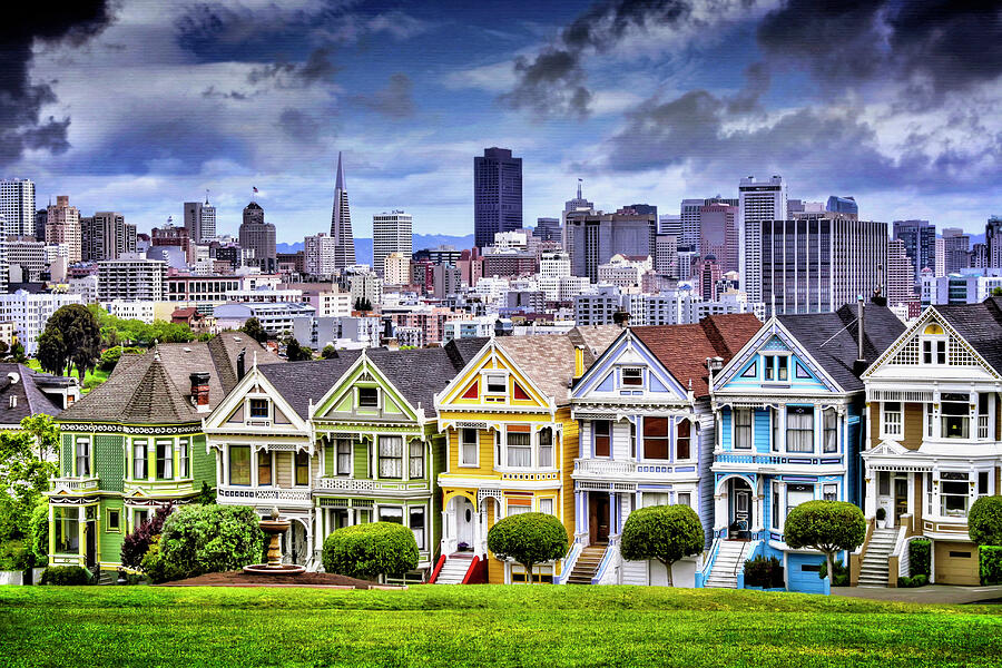 Painted Ladies of San Francisco  Photograph by Carol Japp