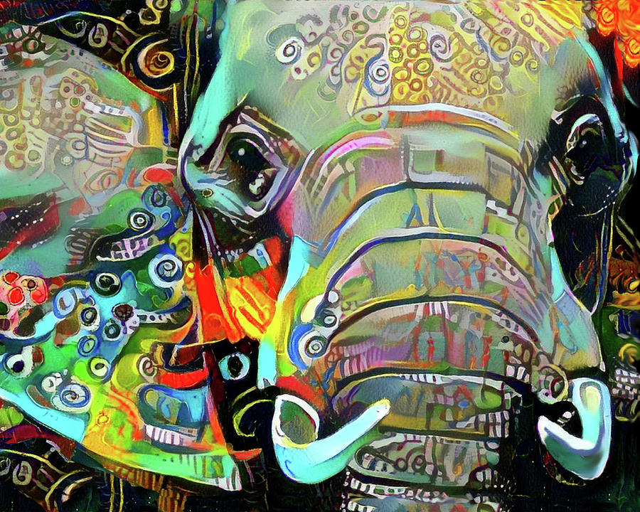Elephant Digital Art - Painted Lady by Cindy Edwards
