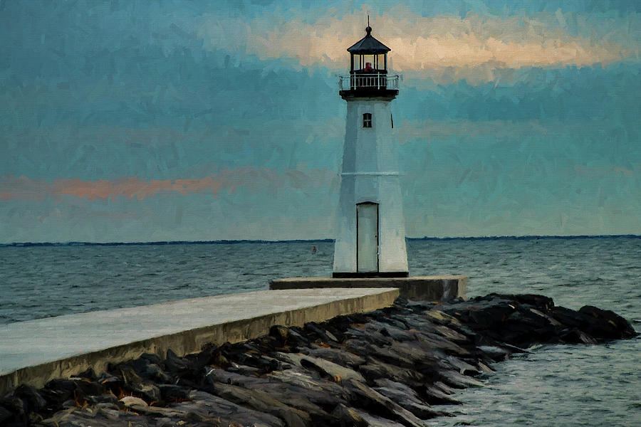 Painted Lighthouse Photograph