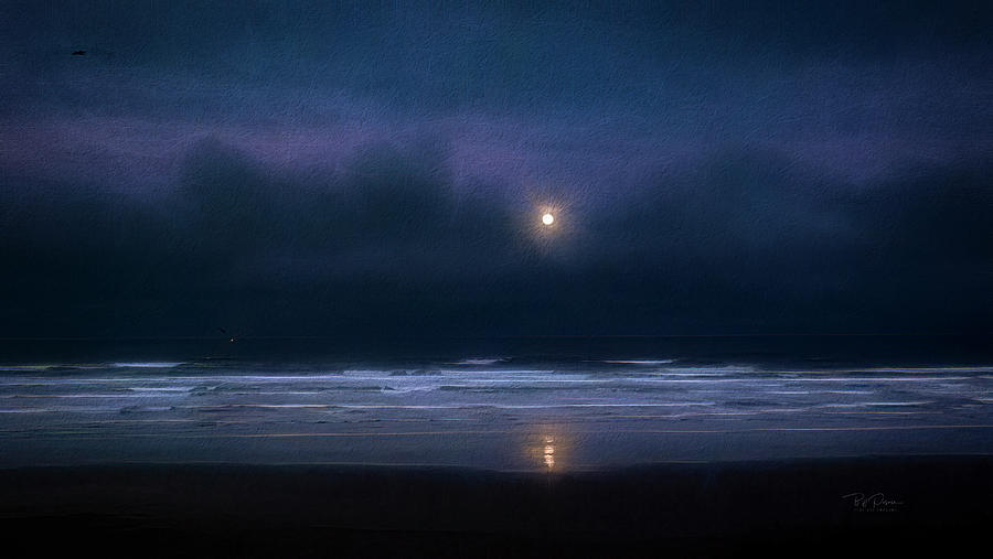 Space Digital Art - Painted moon morning by Bill Posner