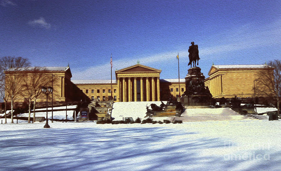 City Photograph - Painted Philadelphia Museum Of Art by Skip Willits