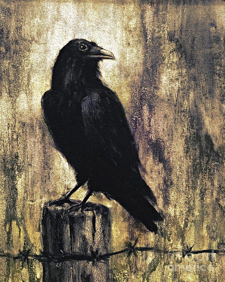 Painted Raven Digital Art by Art Attack | Pixels