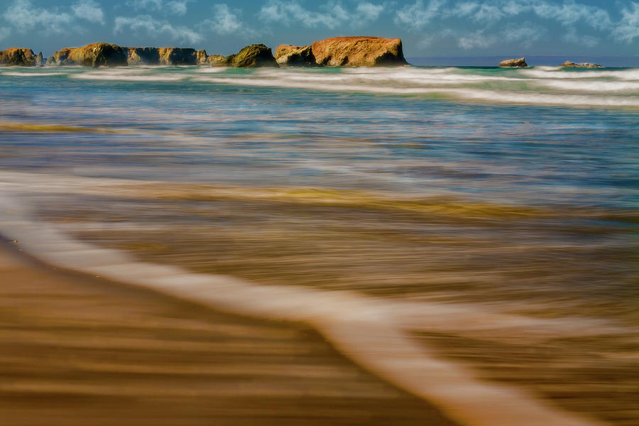 Painted Shore 3  3405-3 Photograph by Karen Celella