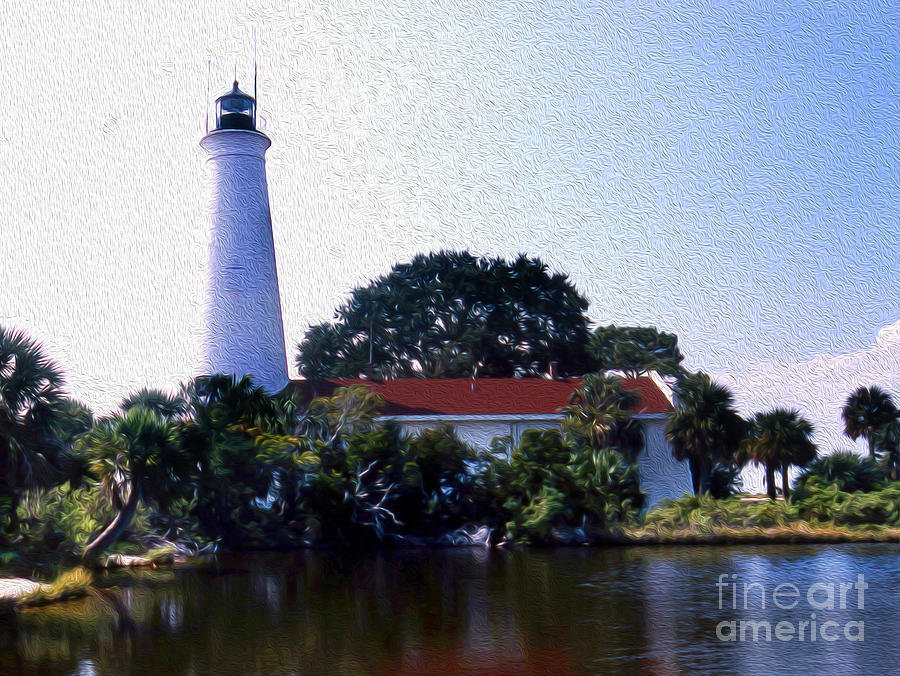 Painted St.marks Lighthouse Fl Photograph