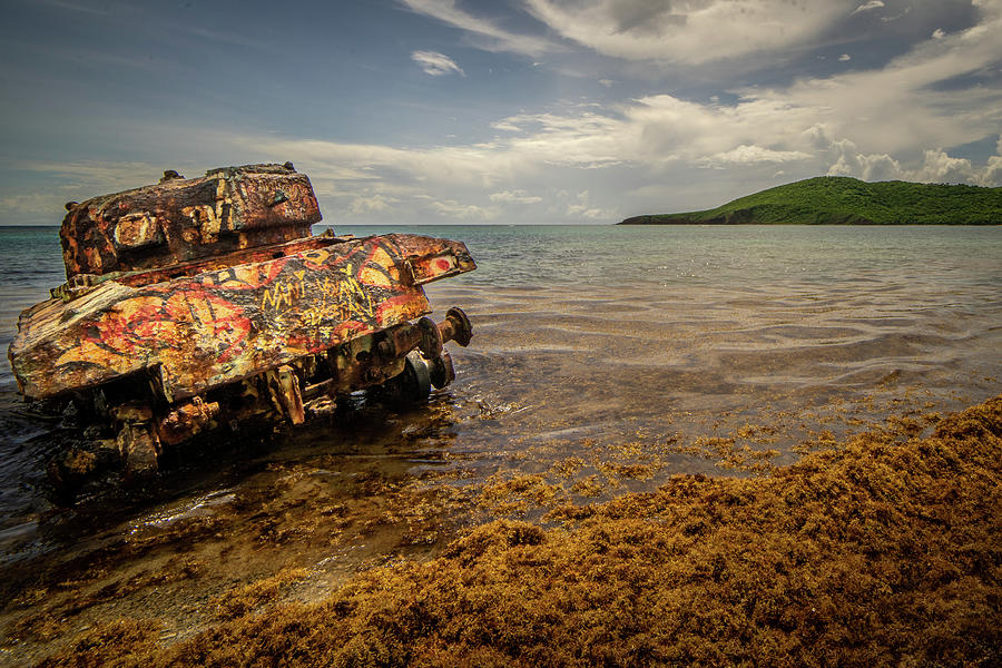 Painted Tank Culebra Photograph