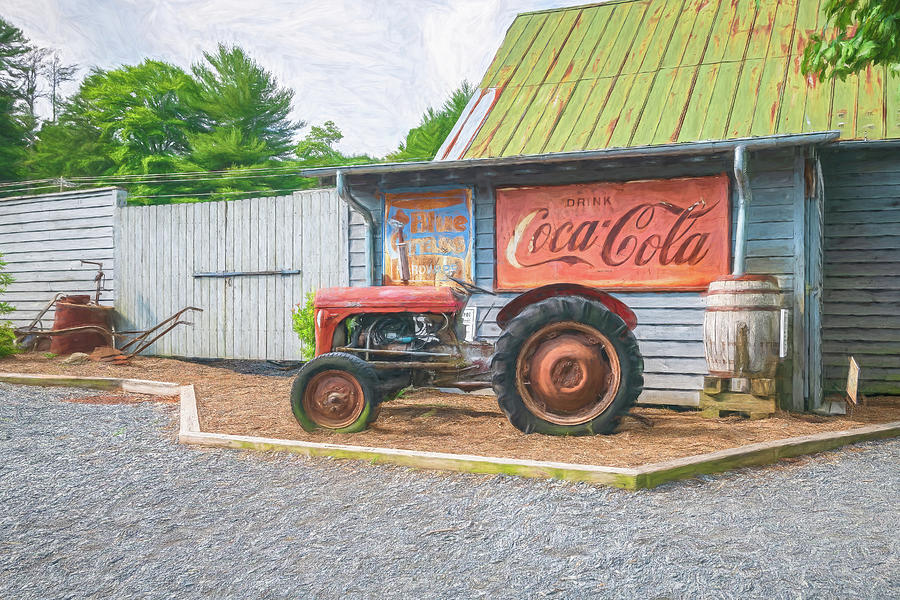 Painted Tractor Digital Art by John Kirkland