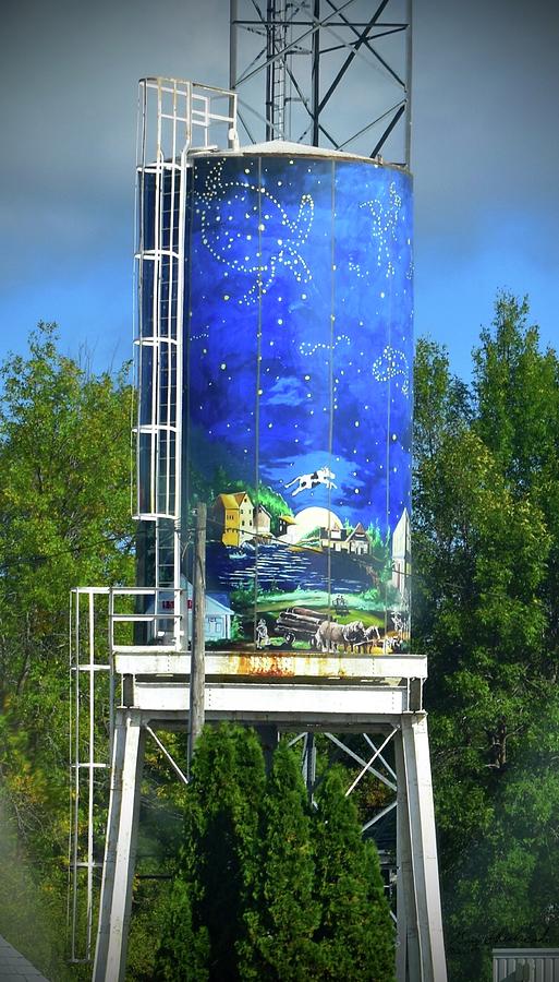 Painted Water Tower Photograph