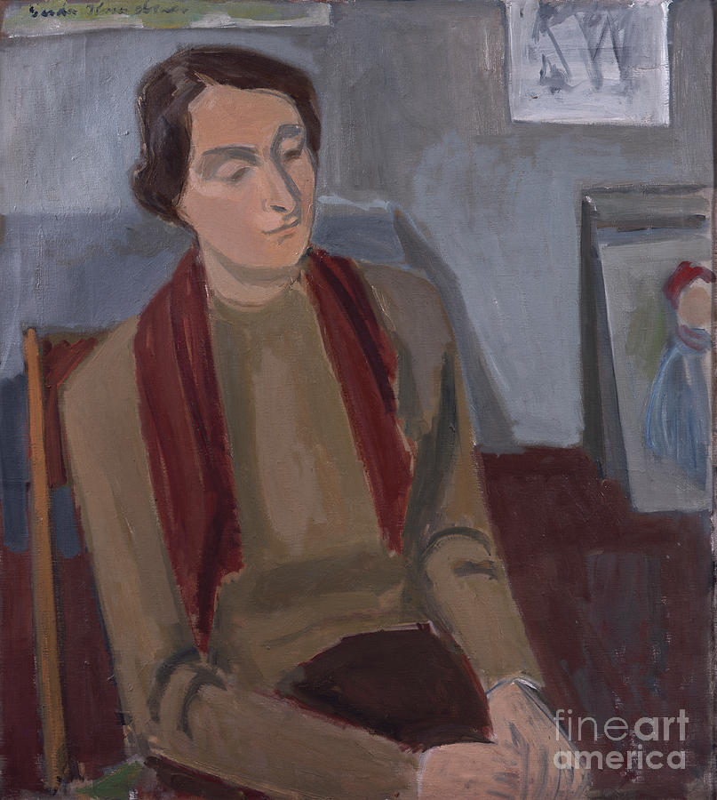 Painter Agnes Hiorth  Painting by O Vaering by Gerda Knudsen