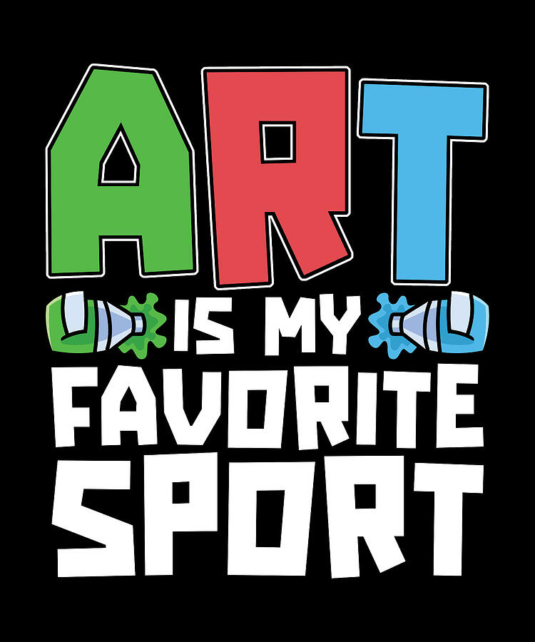 Vintage Digital Art - Painter Art Is My Favorite Sport Loves Paint Brush by TShirtCONCEPTS Marvin Poppe