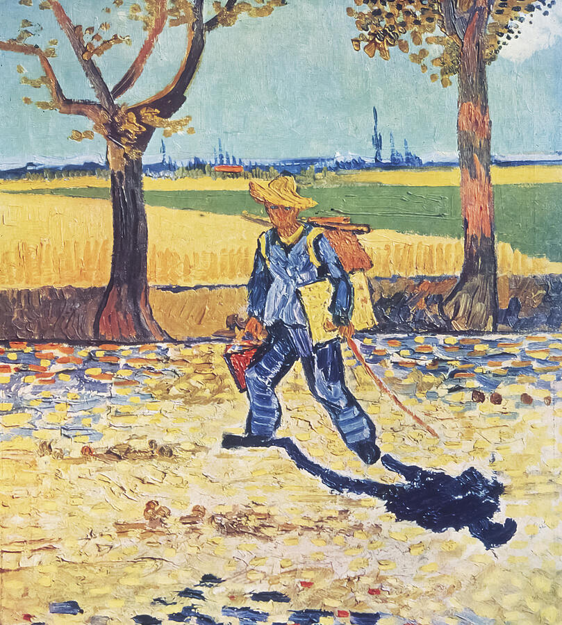 Painter on the Road to Tarascon by Vincent van Gogh Painting by Mango Art Painter on the Road to Tarascon by Vincent van Gogh Painting by Mango Art