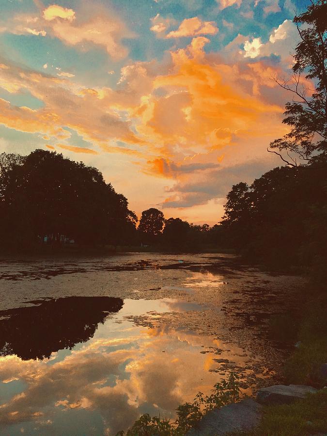 Painterly Sky Reflection Photograph by Lisa Pearlman
