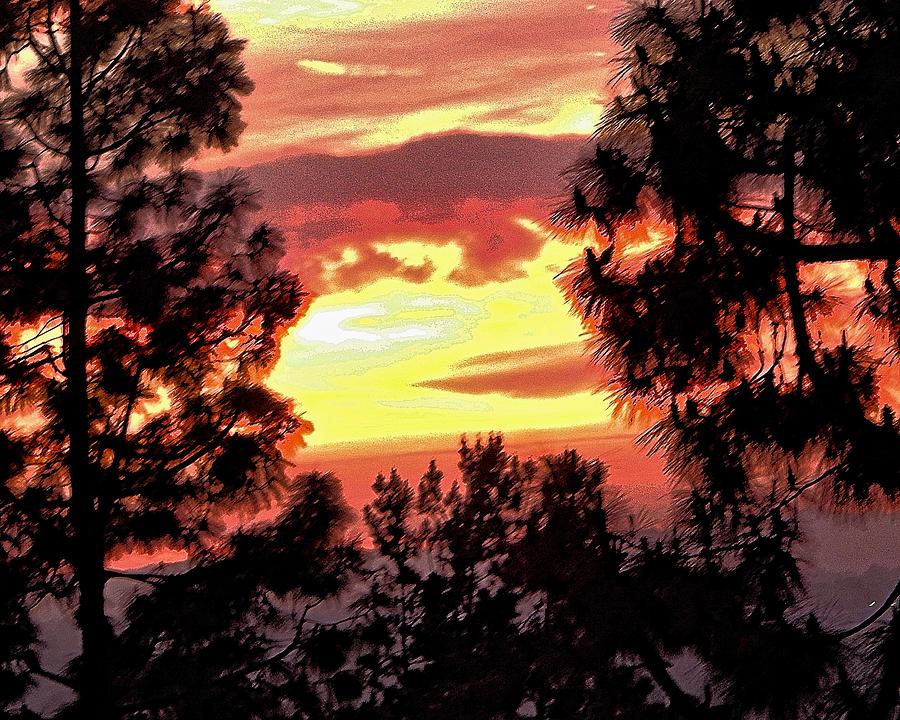 Painterly Spring Sunset Photograph by Andrew Lawrence