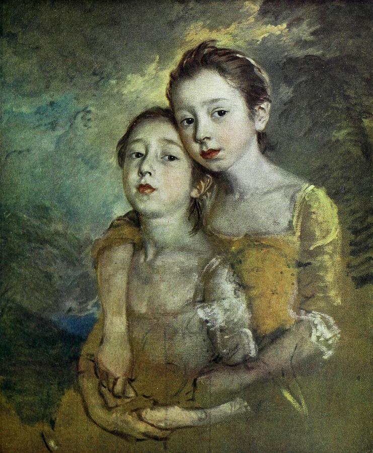 European Painting - Painters Daughters by Thomas Gainsborough