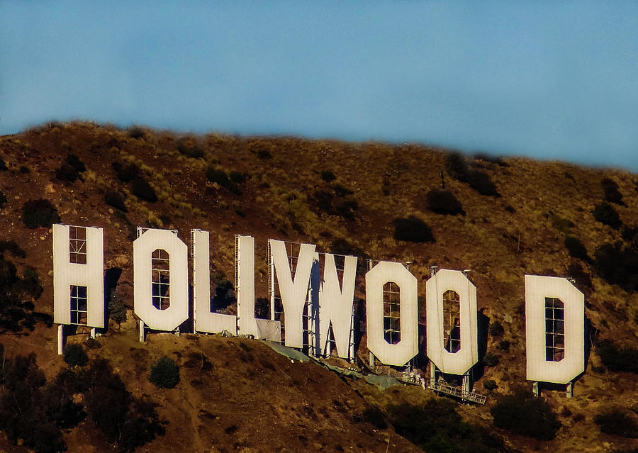 Painters Work On Hollywood Sign Photograph by Julie A Murray - Fine Art ...