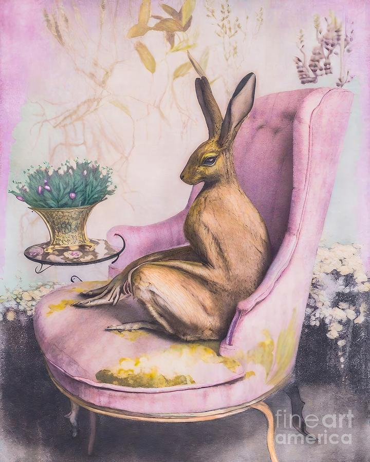 Easter Painting - Painting Annabel S Mauve Blue Room II Escapism bu by N Akkash