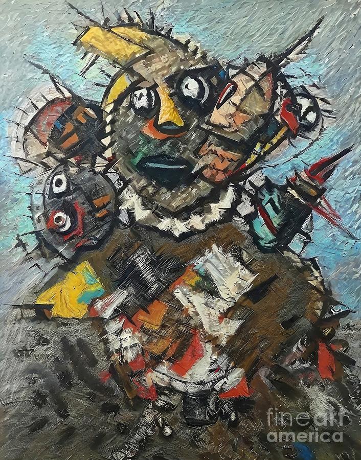 Abstract Painting - Painting Aram Sevoyan Abstract Birds 40x50cm Oil by N Akkash Abstract Painting - Painting Aram Sevoyan Abstract Birds 40x50cm Oil by N Akkash
