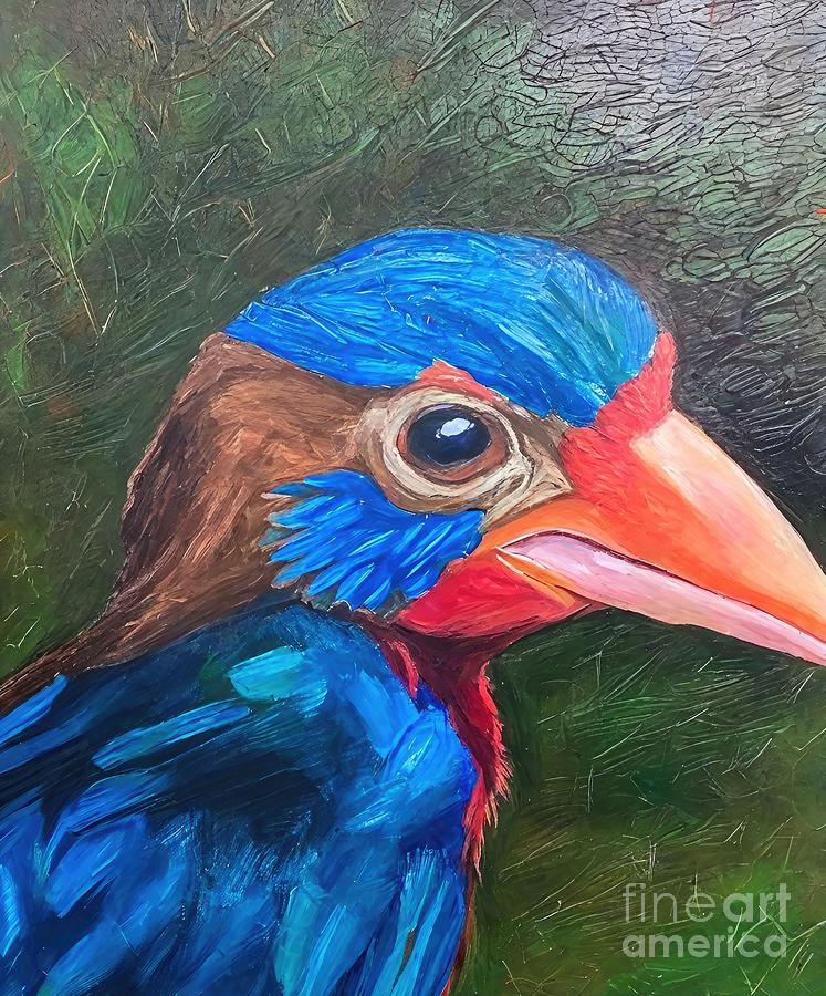 Nature Painting - Painting Endemic Bird bird nature colorful wildli by N Akkash