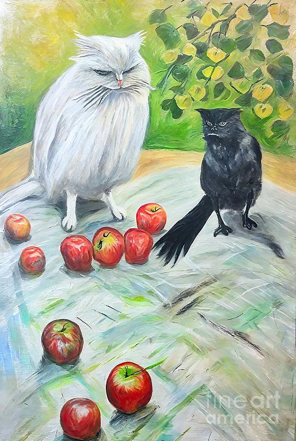 Nature Painting - Painting Food 2 cute pet background cat animal do by N Akkash