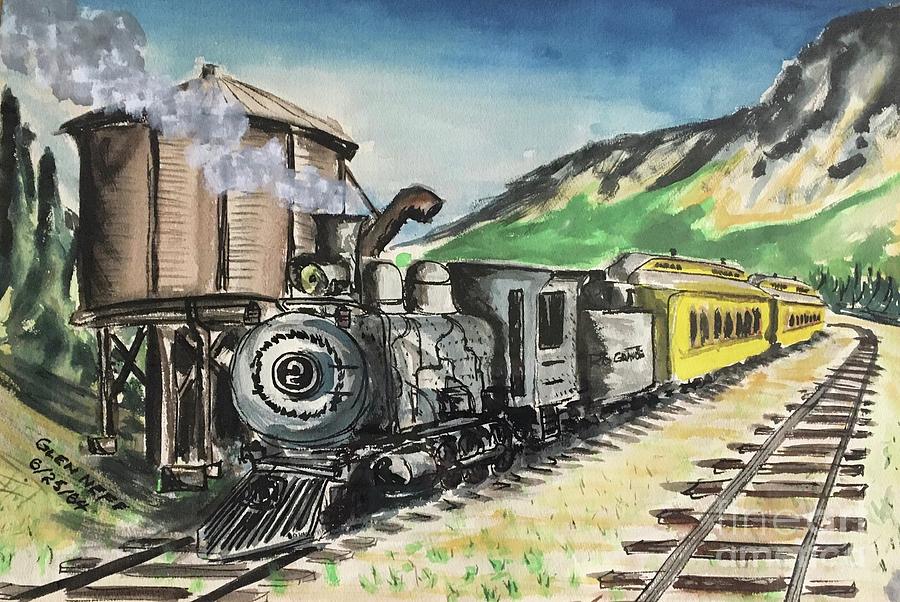 Train Painting - Painting from High School by Glen Neff