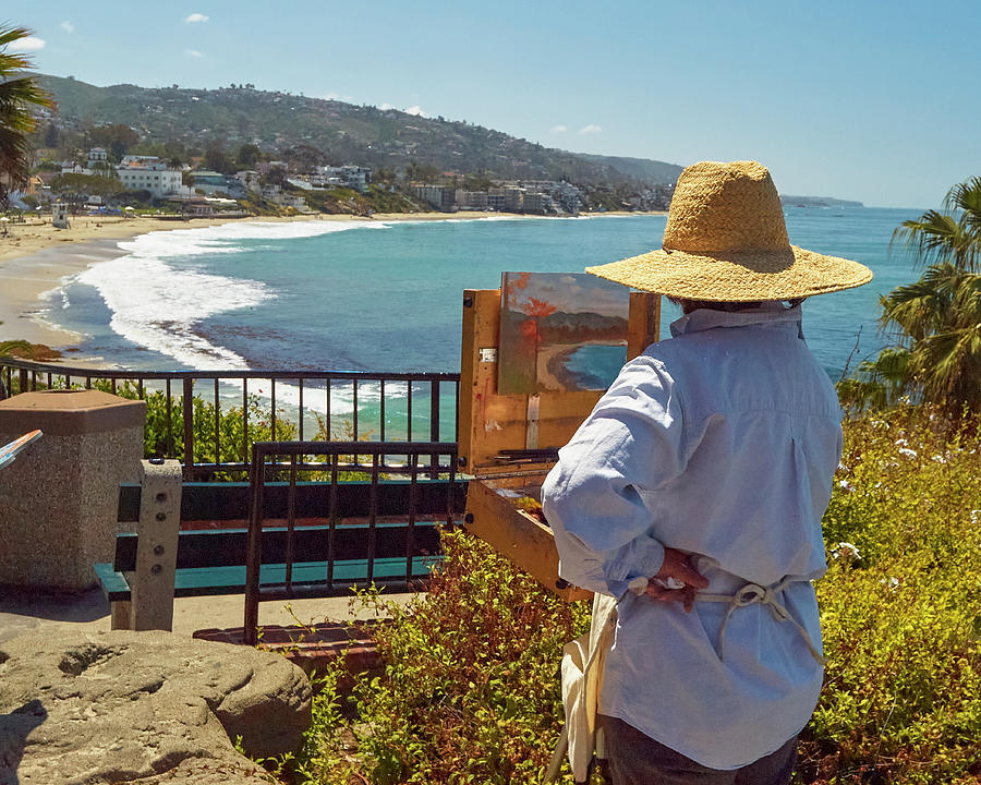 Painting Laguna Beach Photograph by Steve Ondrus