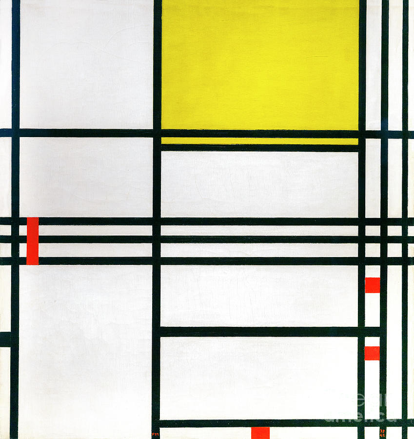 Painting No.9, 1939-1942 Photograph by Piet Mondrian