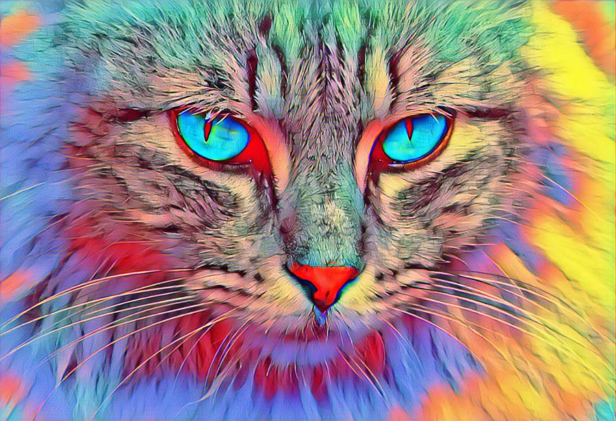 Painting of Cat Digital Art by Johnson Charles - Fine Art America