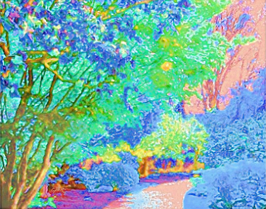Painting of Garden Path 3  Painting by Susanna Katherine