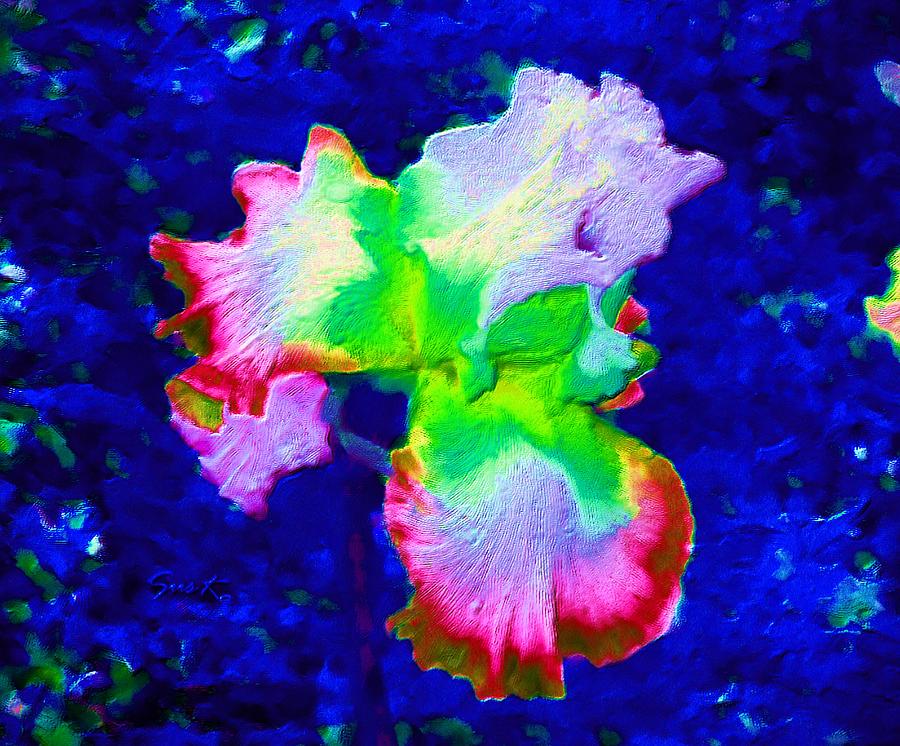 Painting of Iris Flower 118s  Painting by Susanna Katherine