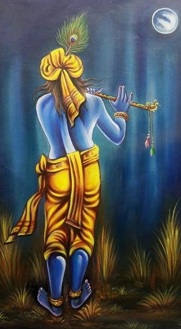 Painting of Lord Krishna Radha Krishna Painting Painting by Manish Vaishnav  - Pixels