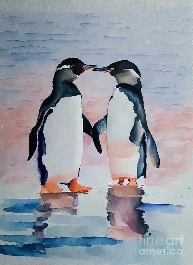 Penguin Painting - Painting Penguins 4 illustration animal cute peng by N Akkash