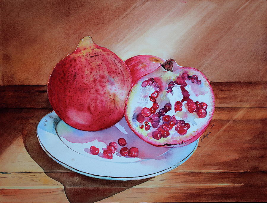 Painting Pomegranate Painting by Jelly Starnes - Pixels