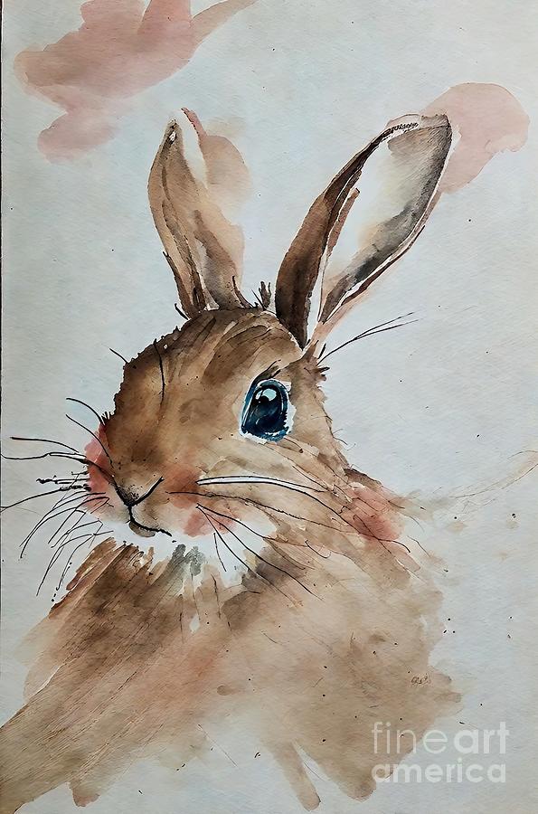 Easter Painting - Painting Rabbit Again rabbit animal illustration  by N Akkash